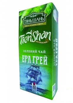 Чай зеленый (Ерл Грей) пачка ТМ "Тянь-Шань" 25 пакетиков (115673)