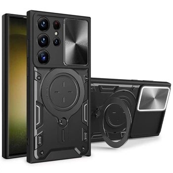 Удароміцний чохол Bracket case with Magnetic Samsung Galaxy S24 Ultra Black Без бренду