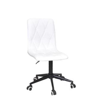 Стілець на чорній опорі на колесах Onder Metal MELVIN ЕК білий BK - MODERN OFFICE