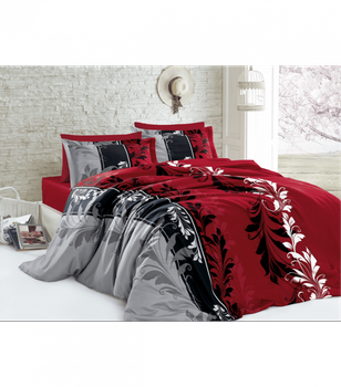 Комплект постельного белья Satin Cotton First Choice - First Choice - S-226 EYLUL RED - Полуторный - Красный