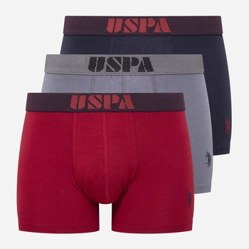 Набір трусів-боксерів чоловічих US Polo Assn 80521 XL 3 шт Темно-синій/Бордовий/Сірий Меланж (8680557421101)