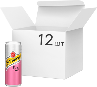 Упаковка напитка безалкогольного Schweppes Pink Tonic 330 мл х 12 шт (5449000323903)