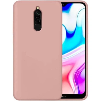Силіконовий чохол Jelly з мікрофіброю для Xiaomi Redmi 8 (Пудровий)