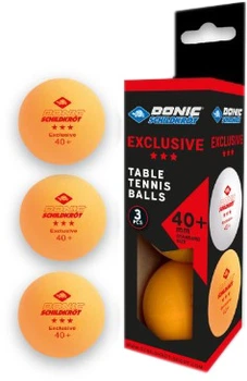 Мячи для настольного тенниса Donic EXCLUSIVE (Advantgarde) 3* 40+ 3 шт Оранжевые (608338-40+)