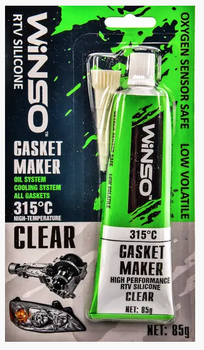 Герметик силіконовий прокладок професійний Winso GASKET MAKER CLEAR 85гр +350 прозорий (699466)