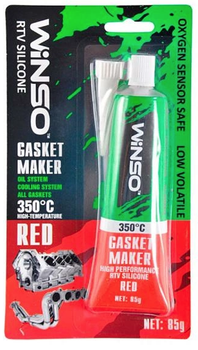 Герметик силіконовий прокладок професійний Winso GASKET MAKER RED 85гр +350ﹾС червоний (699468)