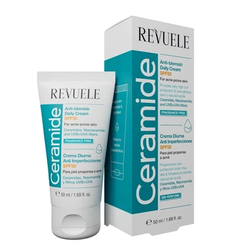 Щоденний крем для обличчя REVUELE Ceramide Anti-Blemish SPF 50 проти плям 50 мл (117255)