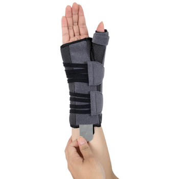 Бандаж для променево-зап'ясткового суглоба та великого пальця з анатомічними шинами EH-404 правий Ortop S (обхват зап'ястя 13-15 см)