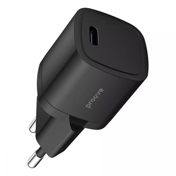 СЗУ мережевий зарядний пристрій Proove Silicone Power 20W (Type-C) швидка зарядка блочок black (50114)