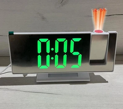 Часы настольные с проекцией времени на потолок с LED дисплеем и будильником