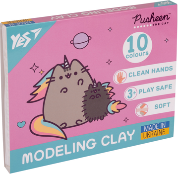 Пластилін YES Pusheen 10 кольорів 200 г (540663) (4823095406634)