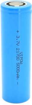 Аккумулятор Vipow 21700 Li-Ion ICR21700 FlatTop, 5000mAh, 3.7V, Blue (YT31080)