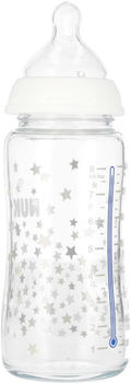 Скляна пляшечка для годування Nuk First Choice No Сolic Біла 240 мл (4008600441403)