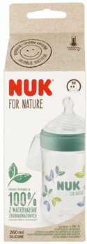 Пляшечка для годування Nuk For Nature M з силіконовою соскою Зелена 260 мл (4008600441168)