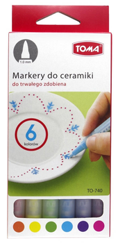 Zestaw markerów do ceramiki Toma TO-740 6 szt (5901133740021)