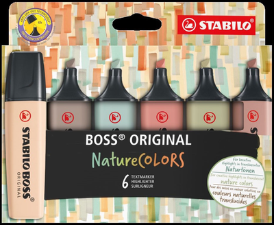 Zestaw rozświetlaczy Stabilo Boss Original Nature Colors 6 szt (4006381603140)