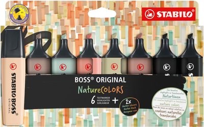 Zestaw rozświetlaczy Stabilo Boss Original Nature Colors 8 szt (4006381603157)