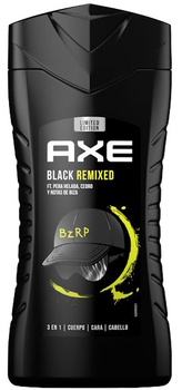 Набір косметики для догляду Est Axe Black Remixed Гель для душу 250 мл + Дезодорант 150 мл + Лосьйон після гоління 100 мл + Косметичка (8720182750310)