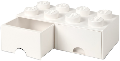 Контейнер LEGO Storage Brick 8 з висувними ящиками для зберігання Білий (40061735)