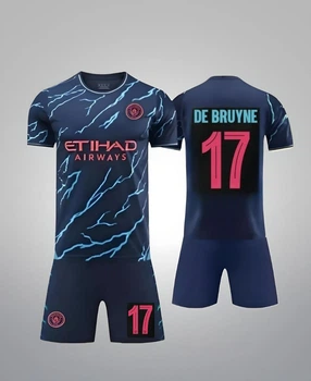 Футбольна форма Lion SPORT Manchester City DE BRUYNE (Манчестер Сіті Де Брюйне) розмір 26 на зріст 140-148 см, вік 10-12 років темно-синій-рожевий