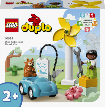 Zestaw klockow LEGO DUPLO Town Turbina wiatrowa i samochod elektryczny 16 elementow (10985) (955555903337085) - Outlet