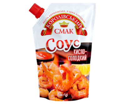 Томатный соус Кисло-сладкий TM Королівський смак 180 g