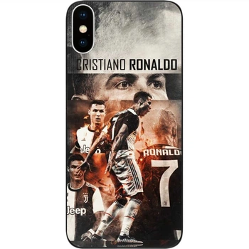 Силиконовый чехол бампер SMTT для iPhone X с картинкой Роналдо