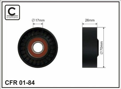 Ролик ремня приводного CAFFARO 01-84 BMW X5 11281438510KPL, 11281745819KPL, 11287515866