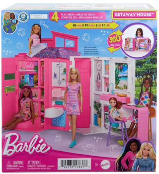 Ляльковий будиночок Mattel Barbie Barbie Getaway House з аксесуарами (0194735178377)