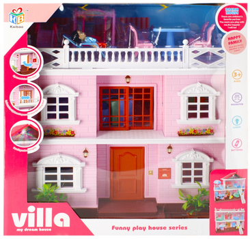Domek dla lalek Mega Creative Funny Play House Villa z akcesoriami (5908275174356)