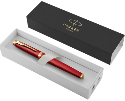 Ручка пір'яна Parker IM Premium Red & Gold Fountain Pen with Chrom Синя (3026981436505)