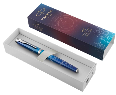 Ручка пір'яна Parker IM Premium Navy Blue Fountain Pen with Chrom Синя (3026981528590)