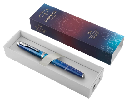 Pióro wieczne Parker IM Premium Navy Blue Fountain Pen with Chrom Niebieskie (3026981528590)