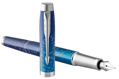 Ручка пір'яна Parker IM Premium Navy Blue Fountain Pen with Chrom Синя (3026981528590)