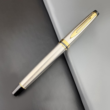 Ручка пір'яна Waterman Expert 3 Stainless Steel Синя (3501170951941)