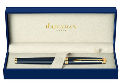 Ручка пір'яна Waterman Hemisphere Matt Black GT Синя (3501170920718)