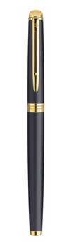 Ручка пір'яна Waterman Hemisphere Matt Black GT Синя (3501170920718)