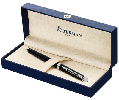 Pióro wieczne Waterman Hemisphere Colour Block Black Chrome Trim Niebieskie (3501170920534)