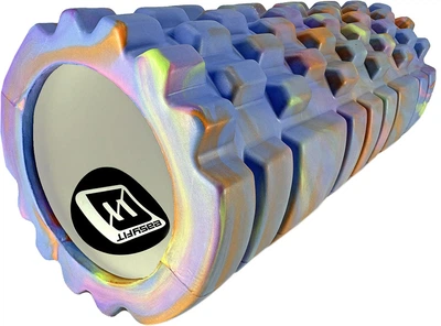 Масажний ролик-валик для МФР і йоги EasyFit Grid Roller v.1.1 33х14 см ролер для спини EF-2021-BL 33х14 см Multi Синій (5600998)