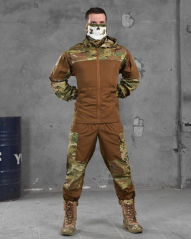 Тактический мужской костюм рип-стоп весна/лето XL койот+мультикам (87199)