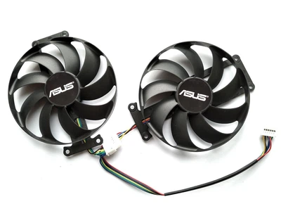 Вентилятор для видеокарты ASUS GTX 1660 Ti RTX 2060 Super 2070 DUAL EVO Everflow T129215SU (PLD09210S12H T129215BU FDC10H12S9-C) комплект 2 шт (№312.06)