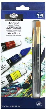 Zestaw farb akrylowych Royal & Langnickel z 2 pędzlami 12 x 12 ml (0090672028570)