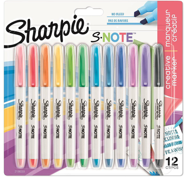 Набір маркерів Sharpie Permanent Marker S-Note 12 шт (3026981382338)