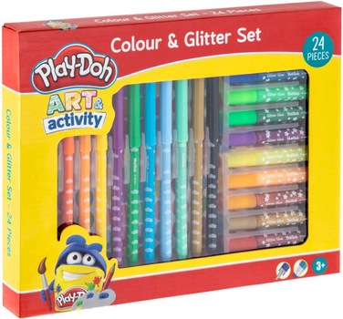 Zestaw do malowania Hasbro Play-Doh Art Activity Colour & Glitter 24 elementy (8715427086385)