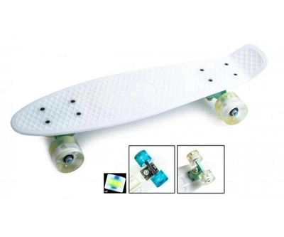 Пенниборд Penny Board Light 22, Білий з світяться колесами