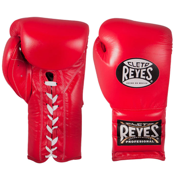 Боксерские перчатки Cleto Reyes Leather Training Gloves with Lace Red (01E4.18.RED)