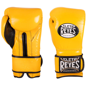 Боксерские перчатки Cleto Reyes Leather Contact Closure Gloves Yellow (01E6.12.YEL)