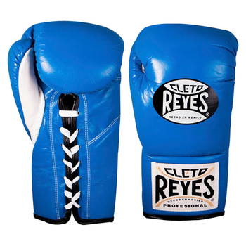 Бойові боксерські рукавиці Cleto Reyes Official Leather Fight Gloves Blue (01B2.08.BLU)