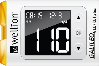 Глюкометр для вимірювання глюкози та кетонів крові Wellion Galileo WELL10-03EKWUAMM
