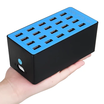 Док-станция | зарядное устройство на 20 USB портов Digital Lion CS-A5+, 100W, голубая